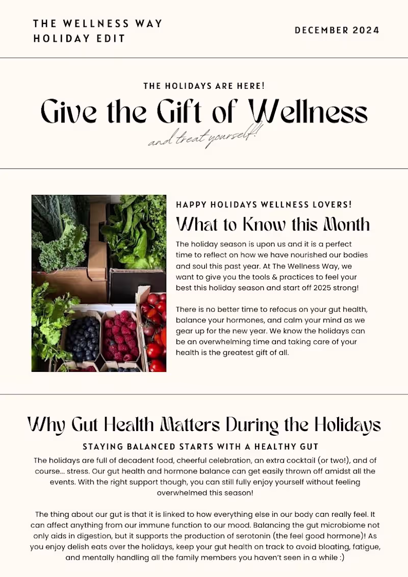 Cover image for Newsletter - Wellness Coach
