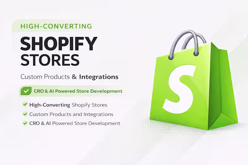 Cover image for Custom Shopify store design and development