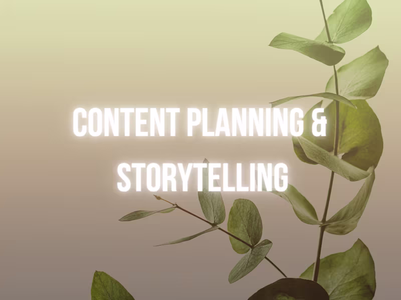 Cover image for Content Planning & Storytelling