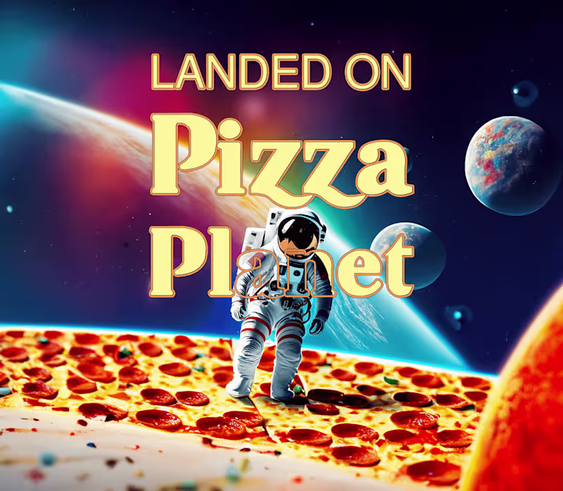 Cover image for Landed on Pizza Planet