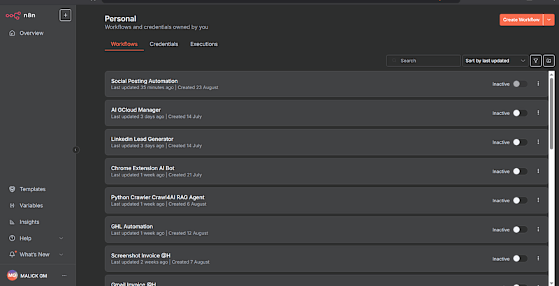 Cover image for Multiple n8n AI Agent Workflows