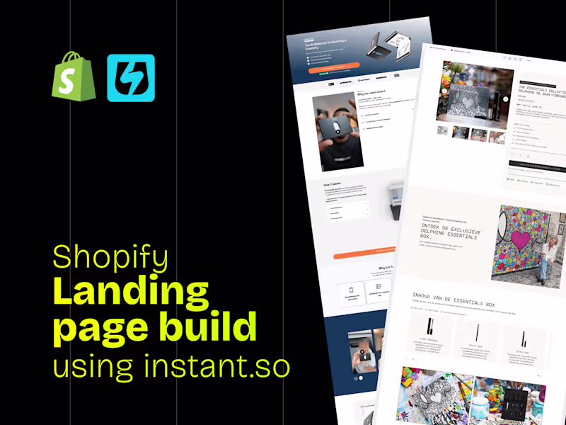 Cover image for Landing Page design & development for Shopify