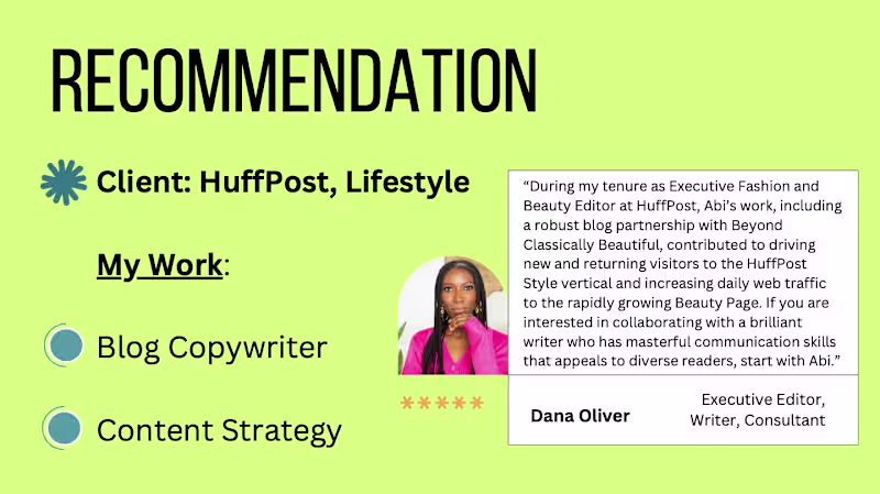 Cover image for Recommendations for Content Strategy and Leadership Abilities 