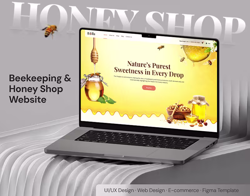 Cover image for Bolla - Beekeeping & Honey Shop Website