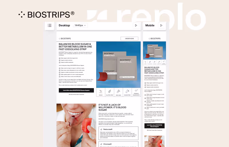 Cover image for Biostrip Long-form Sales Page. Biostrip