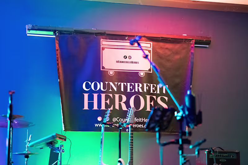 Cover image for Counterfeit Heroes Gig