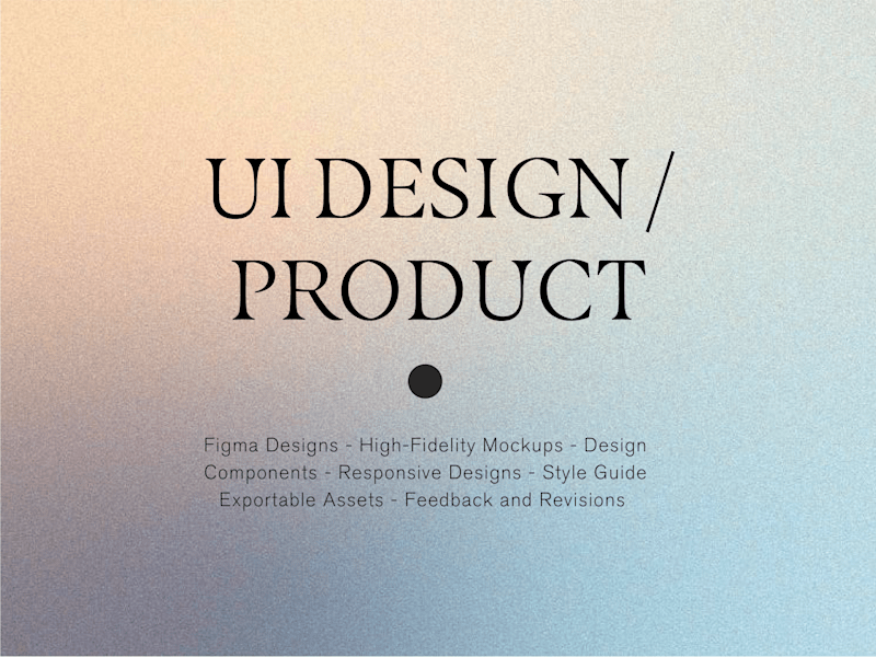 Cover image for UI/Product Design