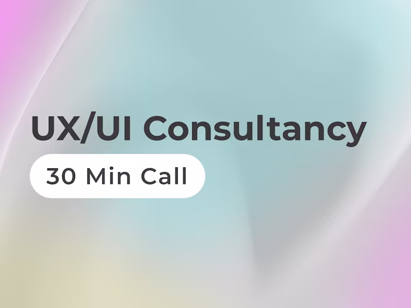 Cover image for Get Expert UX/UI Design advice on your project