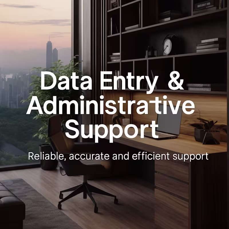 Cover image for Data Entry & Administrative Support for Small Businesses.