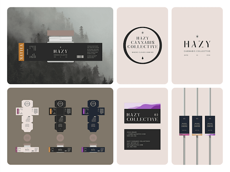 Cover image for Hazy Cannabis Collective Brand Identity