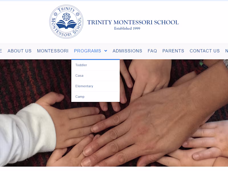 Cover image for Trinity Montessori School Website Redesign