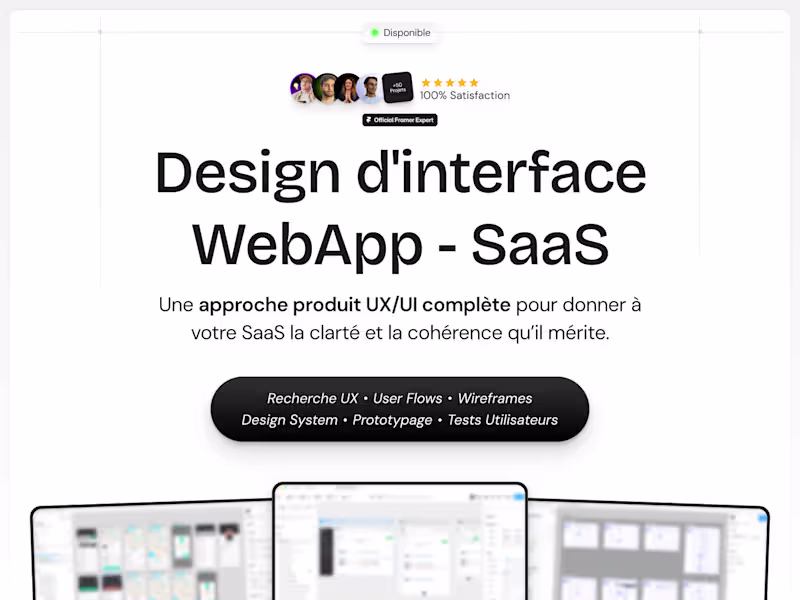 Cover image for Design d’interface WebApp - UX/UI