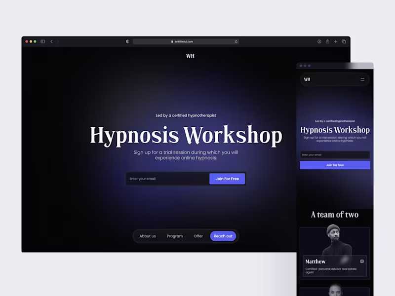 Cover image for Conversion optimized landing page in Framer