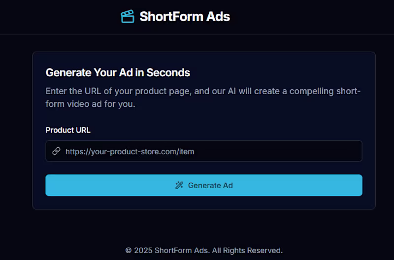 Cover image for 🎬 I built an AI web app that creates short promo videos fro...
