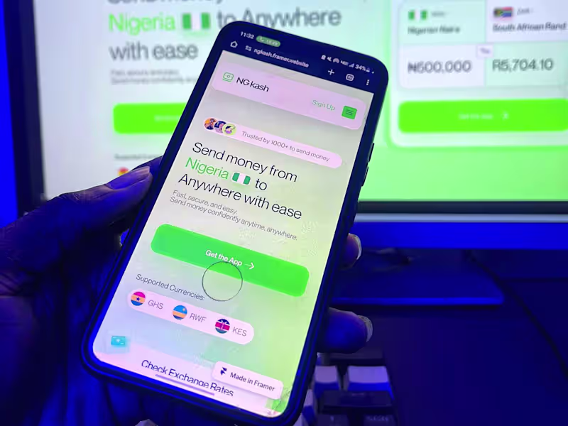 Cover image for NG Kash Fintech Website Design