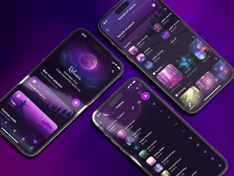 Cover image for Audio Meditation App UI UX Design — Health & Wellness