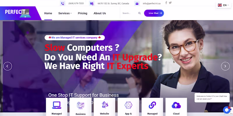 Cover image for Landing page design and development for an IT services compa...