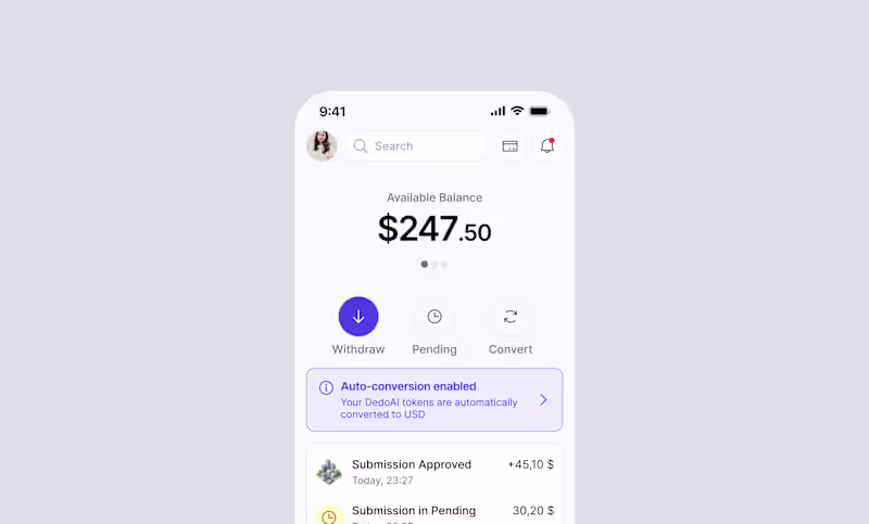 Cover image for Designed a mobile app empowering creators to monetize datasets