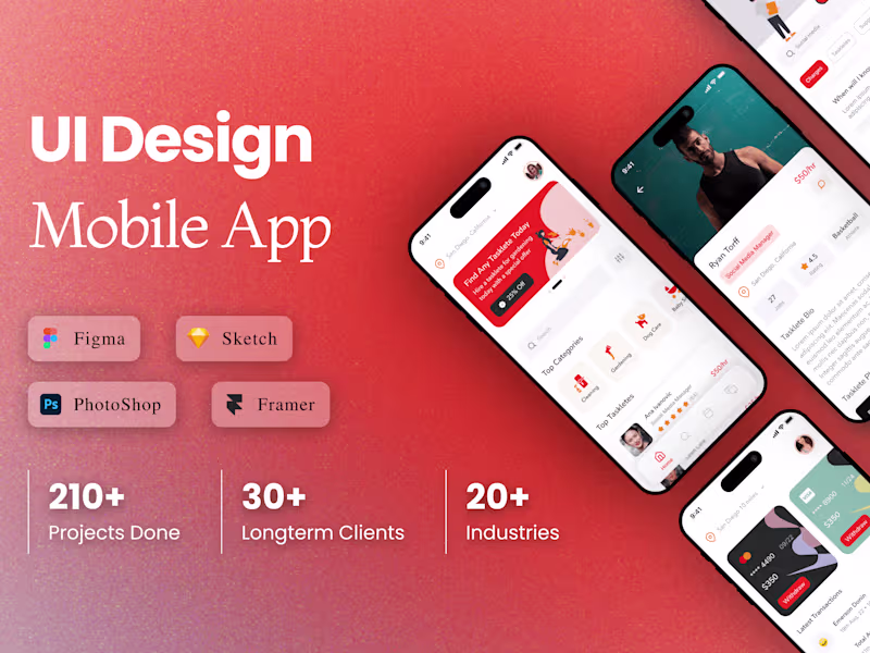 Cover image for UI/UX Design services for web & mobile apps, data-driven design
