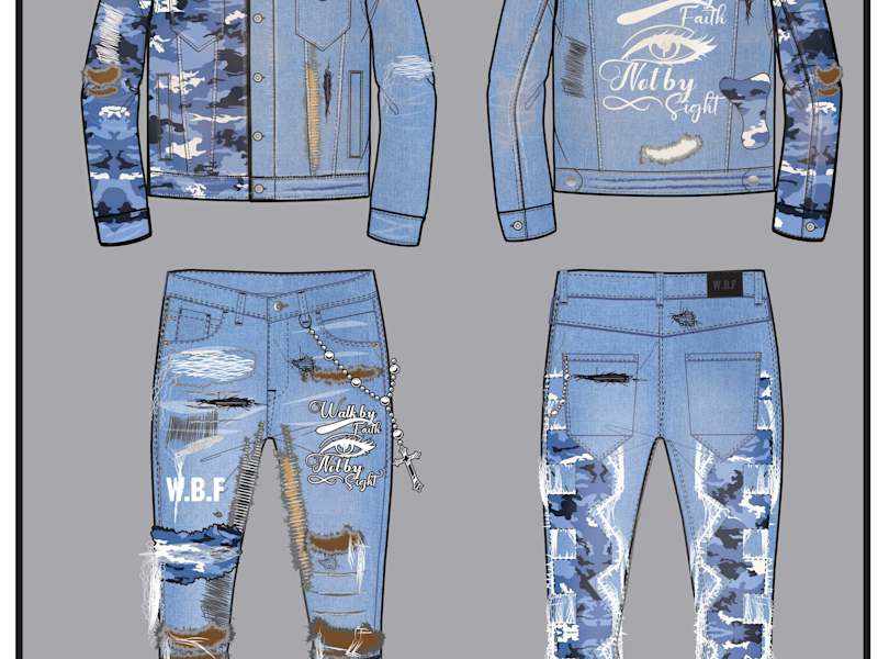 Cover image for Denim Jeans Denim Jacket and denim shorts designer