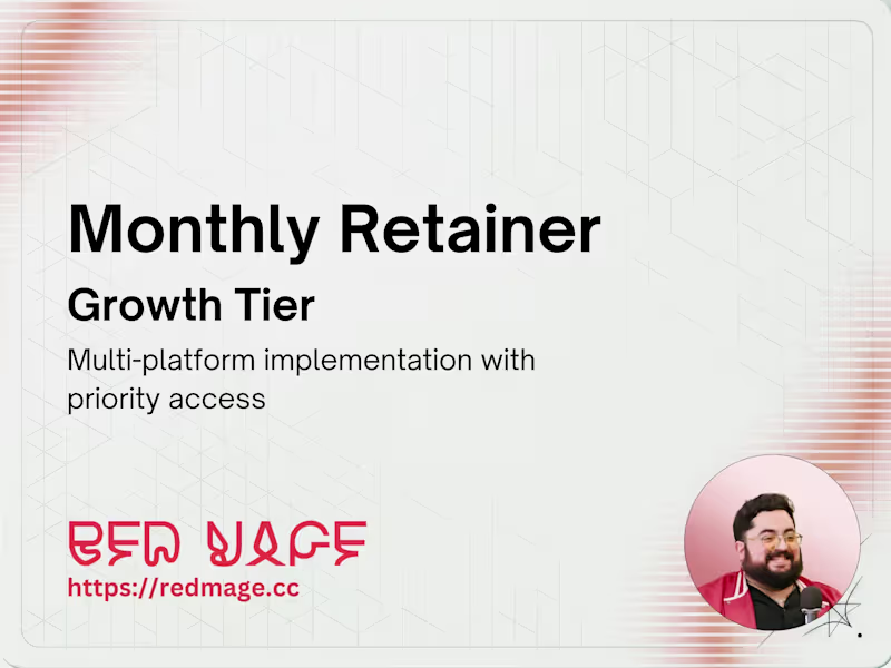 Cover image for Monthly Retainer – Growth
