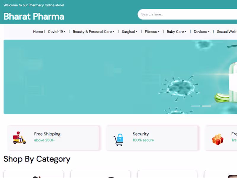 Cover image for Bharat Pharma andriod and IOS application