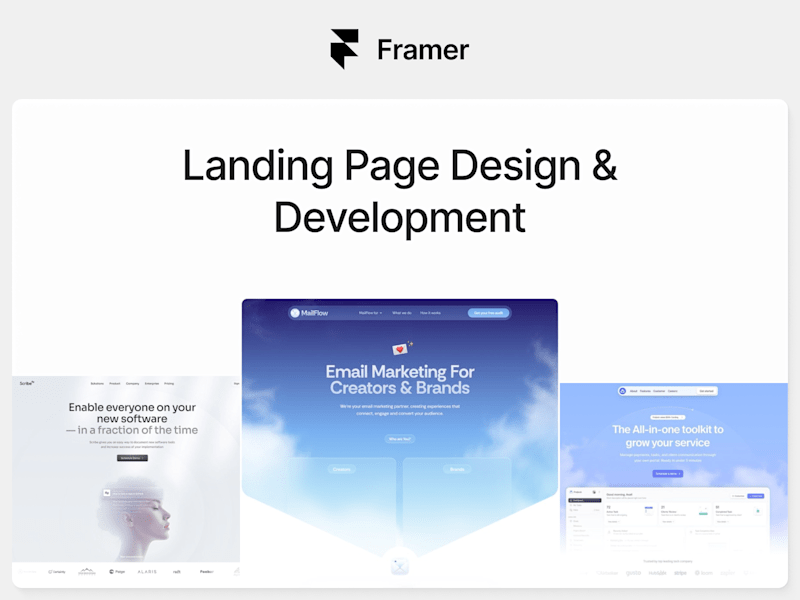 Cover image for Framer • Landing Page Design & Development 