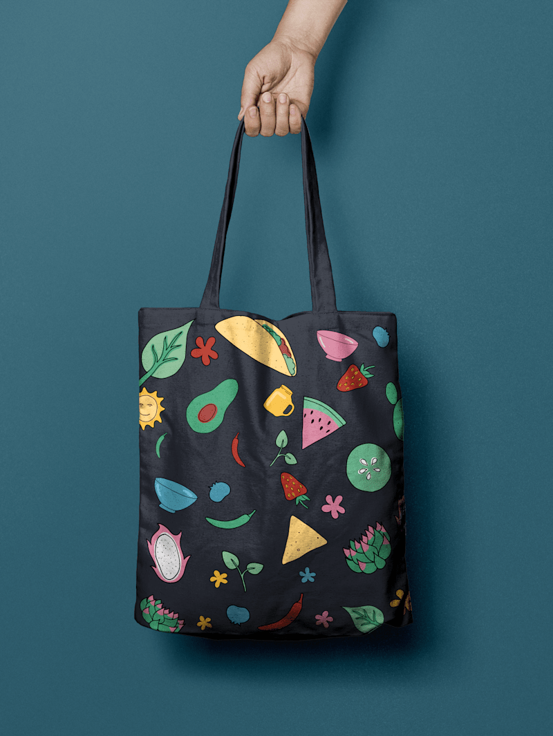 Cover image for Vegan menu design with illustrations