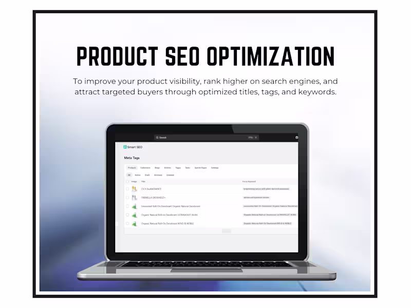 Cover image for Shopify Product SEO Optimisation
Completed full
