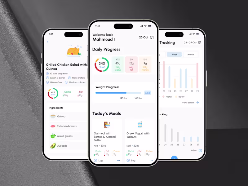 Cover image for NutriNest - Full App Design