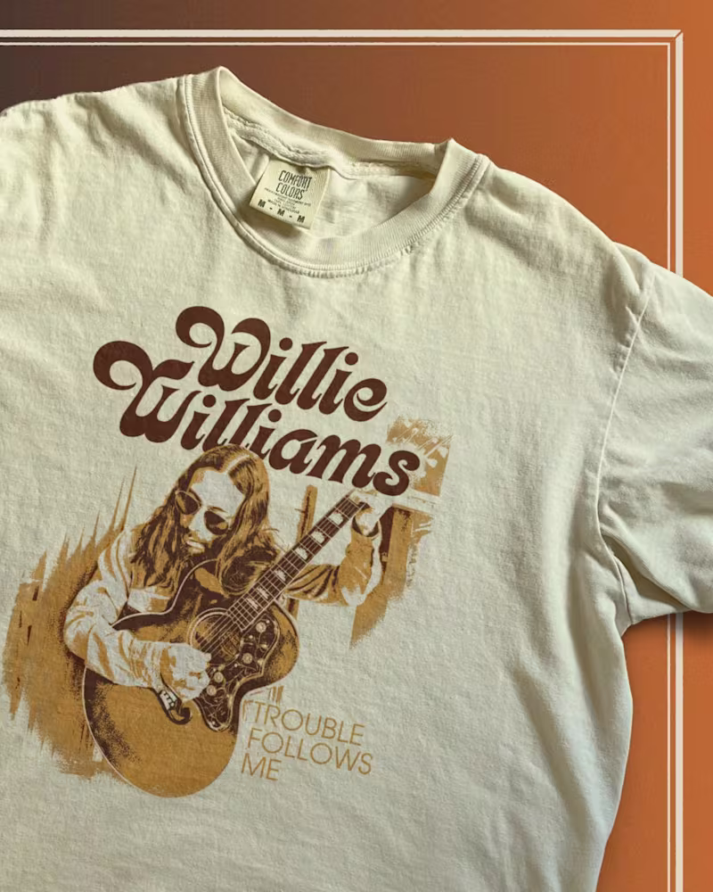 Cover image for Friends. Here is some merch for Willie Williams, who has a n...
