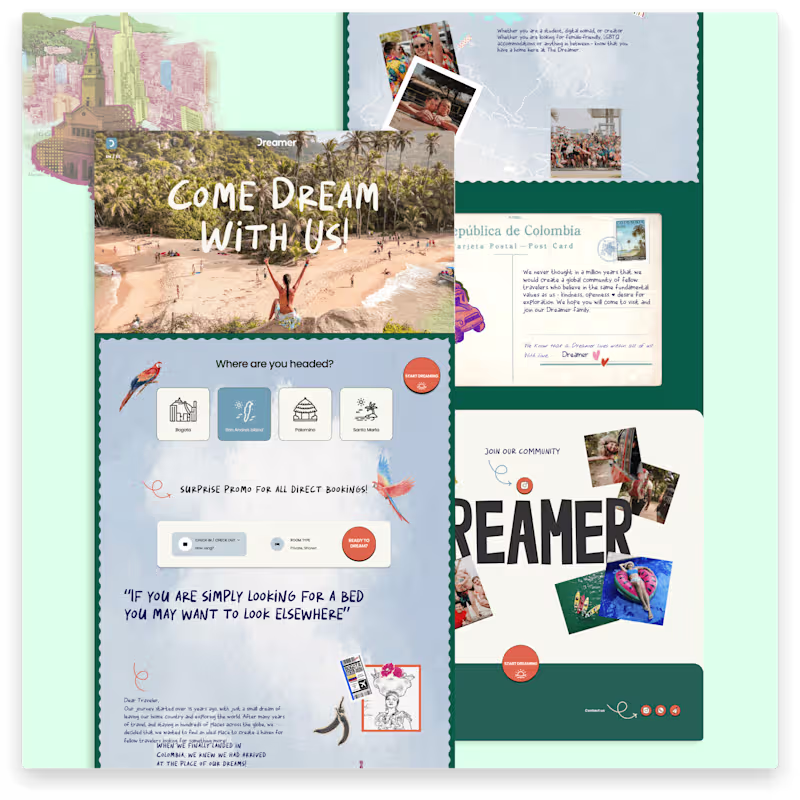 Cover image for Dreamer Travel Booking Web Design