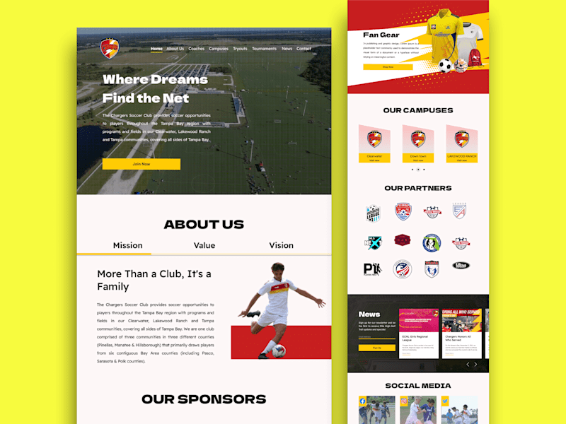 Cover image for Chargers Soccer Club- Website