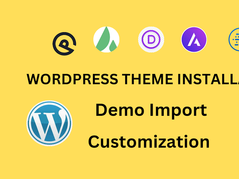 Cover image for Wordpress theme install, demo import and customization 