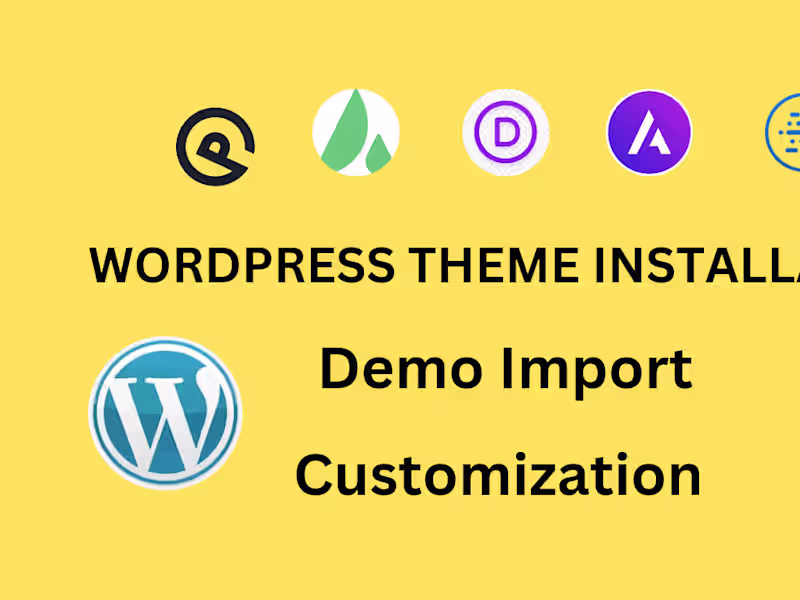 Cover image for Wordpress theme install, demo import and customization 