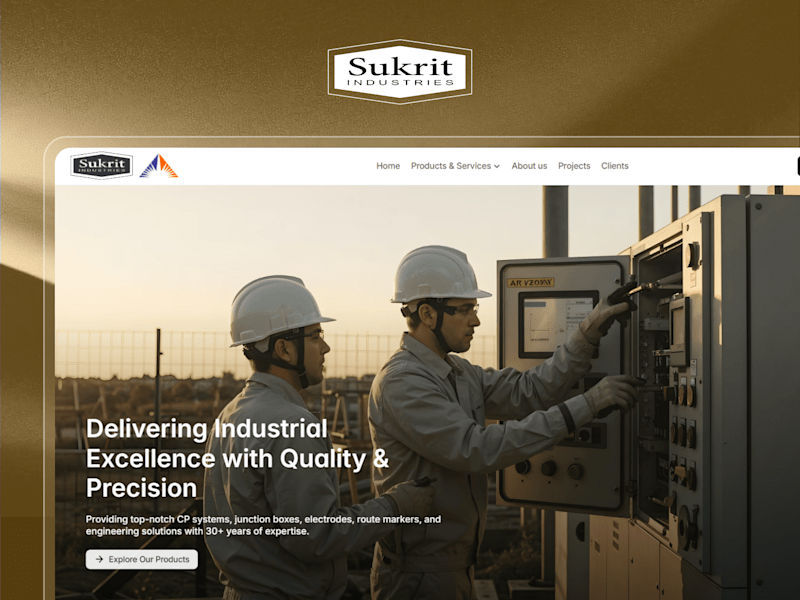 Cover image for Sukrit Industries : Framer Website Design