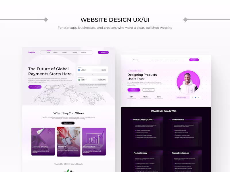 Cover image for Website UX/UI Design