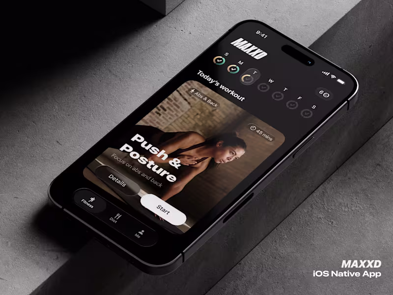 Cover image for MAXXD Fitness and Nutrition App UI Design