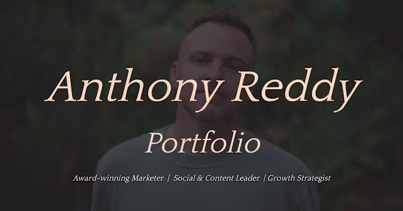 Cover image for Anthony Reddy Portfolio