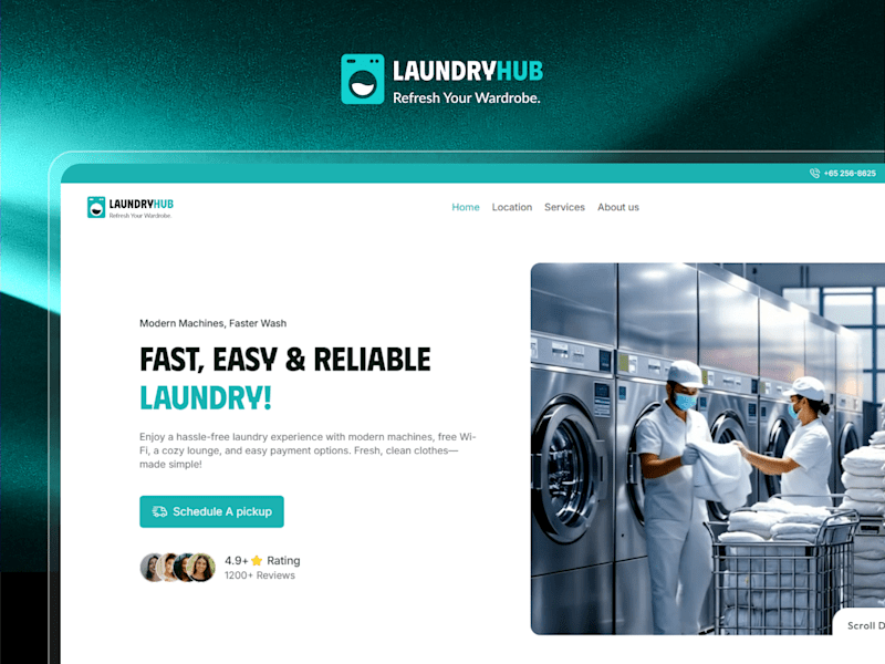 Cover image for LaundryHub : Laundry Service Website Framer Template