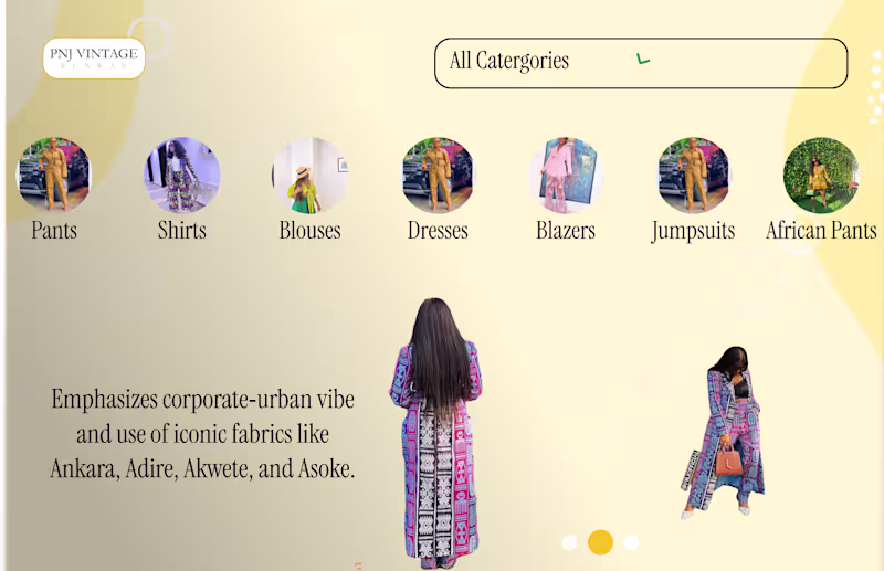 Cover image for PNJ Vintage Runway – Landing Page Design