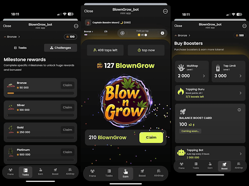 Cover image for  Blow n Grow | Blockchain Telegram Clicker Game