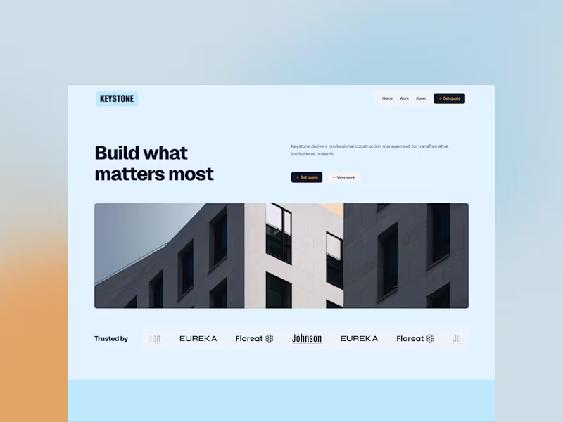 Cover image for Keystone Construction Firm Framer Template