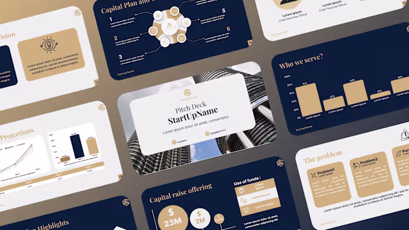 Cover image for A professional and visually coherent fundraising presentatio...