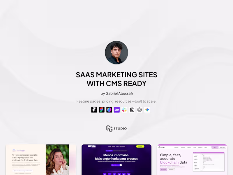 Cover image for SaaS Marketing Site (Design + CMS + Blog Setup)