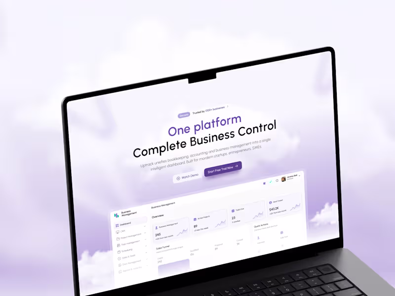 Cover image for Uptrack – Website Development in Webflow