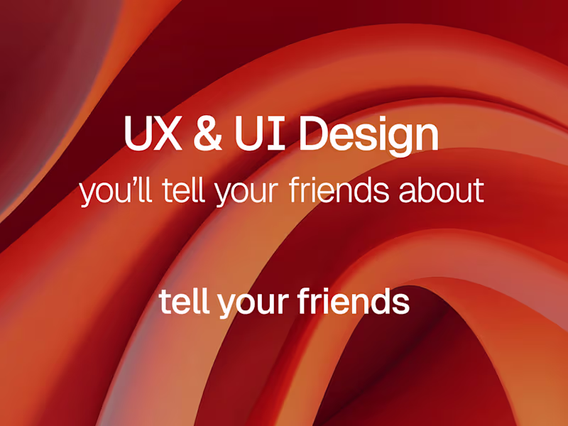 Cover image for UX/UI design that feels effortless and intuitive