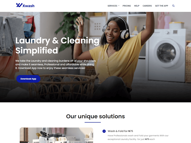 Cover image for Xwash.ng Dry Cleaning Website Project
