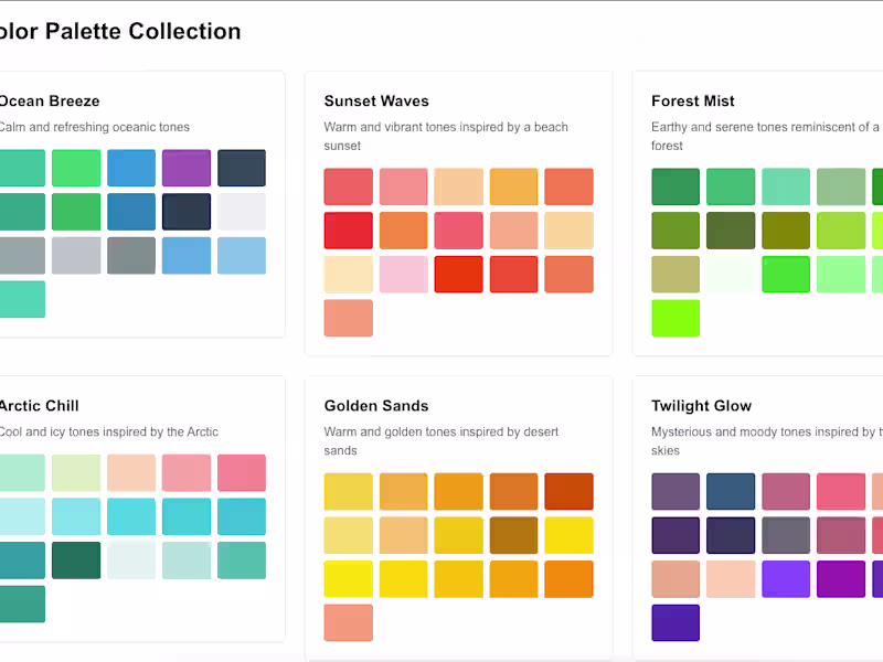 Cover image for Color Palette Collection