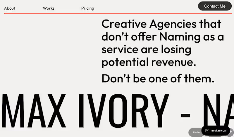 Cover image for Max Ivory Personal Branding Website
